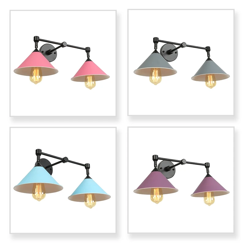 

Nordic minimalist wall lamps E27 led wall lights for living room bedroom bedside decorative study hotel room aisle cafe