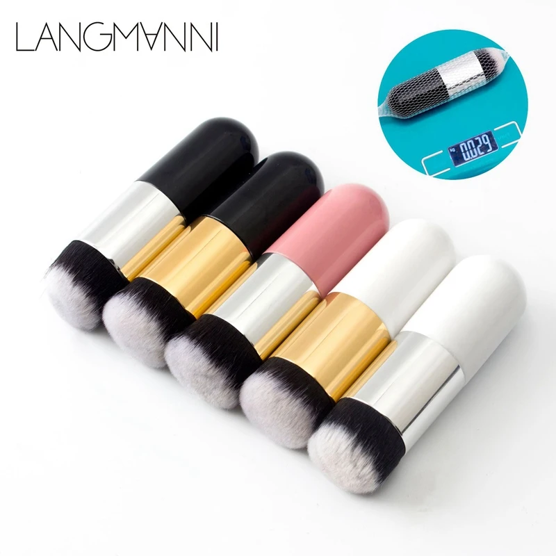 Косметические инструменты бренда Langmanni Chubby Pier кисть для основы портативная Кисть