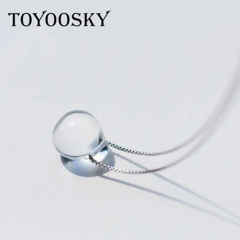 Ожерелье TOYOOSKY в форме капли воды 45 см 40 серебряная цепочка 925 пробы два варианта с
