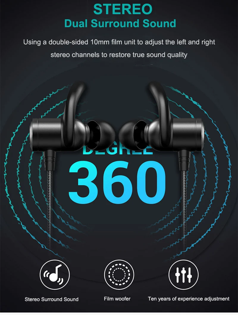 Спортивные беспроводные Bluetooth наушники светящиеся наушники для мобильных телефонов гарнитура с микрофоном тяжелый бас audifonos fone de ouvido