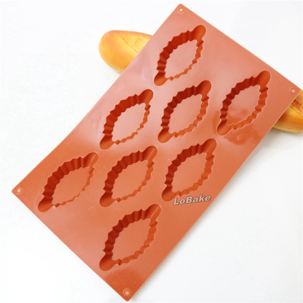 Latest 8 cavities fluted lozenge shape silicone cake mold candy cookie biscuit moldes silikon form ice cube tray DIY bakery | Дом и сад