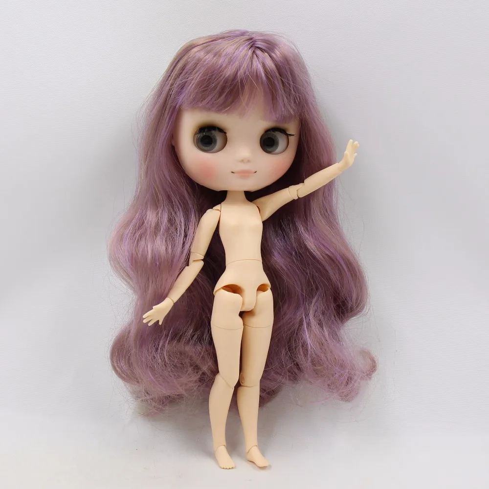 Blyth Middie кукла фиолетовая микс коричневый волос шарнир Кукла матовое лицо 1/8