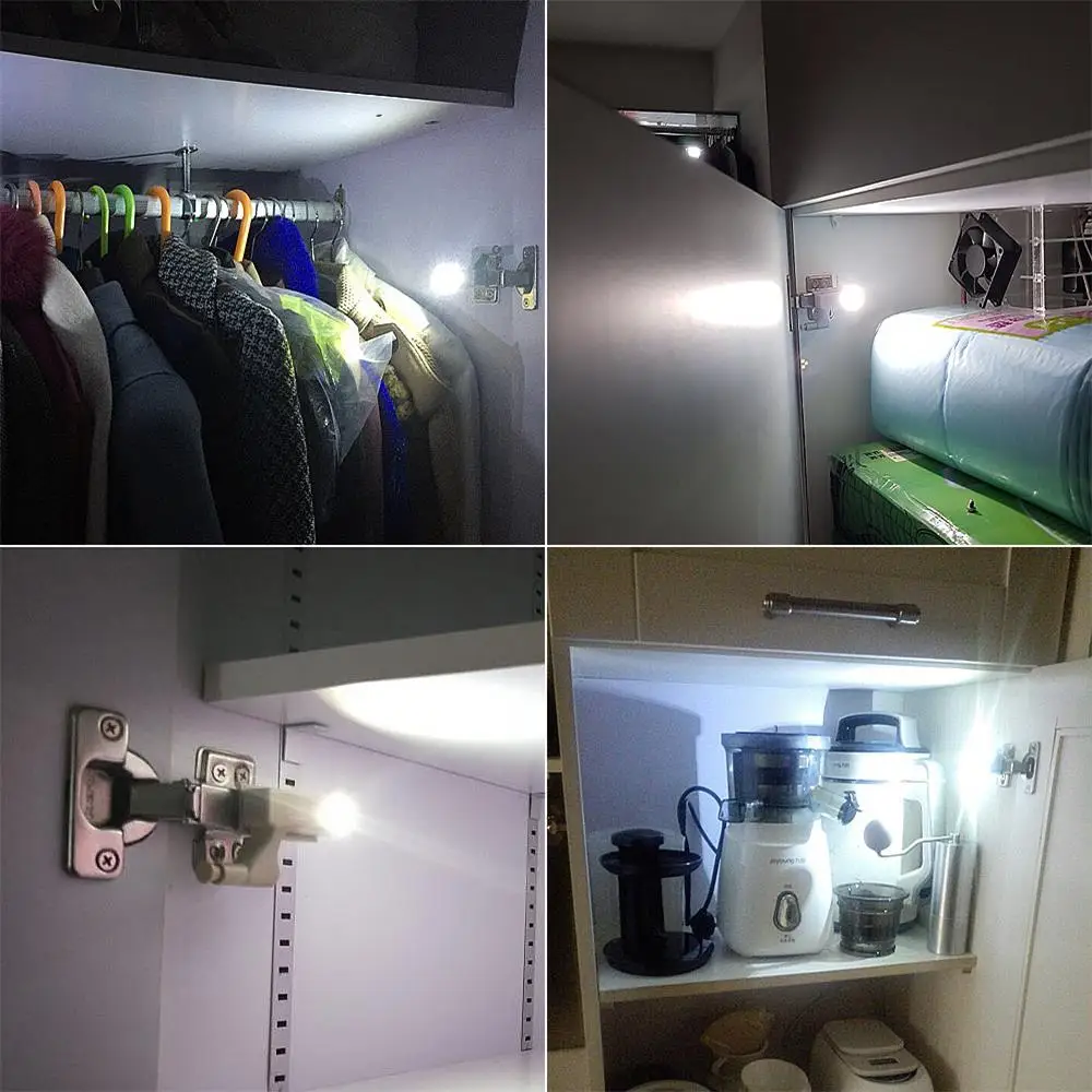 

LED Under Cabinet Light Universal Smart Turn ON/OFF Wardrobe Lamp Led Armario Inner Hinge Lamp For Cupboard Closet Kitchen