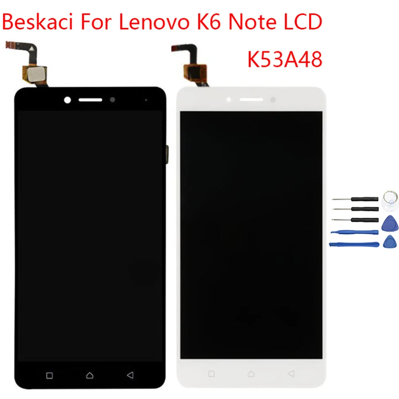 Beskaci K6 Примечание Дисплей для lenovo K53A48 ЖК дисплей Экран с рамкой сенсорный Панель планшета Ассамблеи