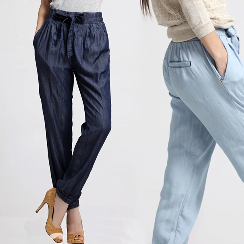 Tencel jeans female thin 9 pants denim 