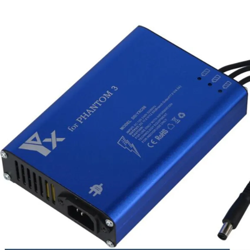Зарядное устройство 4 в 1 с алюминиевым корпусом для DJI Phantom 3 зарядное Adv 3P 3S