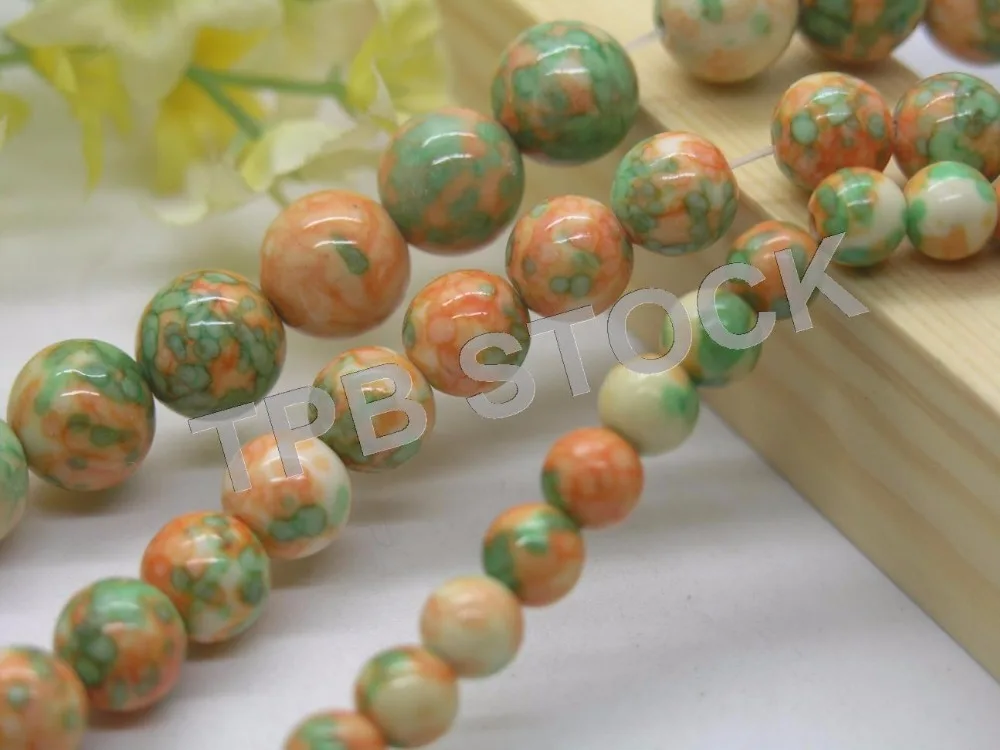 High Quality 6mm//8mm/10mm/12mm 15'' Strand Smooth Round Rain Flower Stones Beads DIY Bracelet Jewely Making | Украшения и