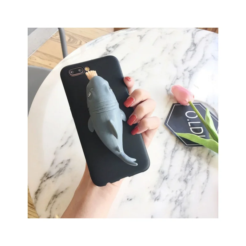Coque for iPhone 6 6plus 7 plus Squishy Case Kneading 3D Piranha Shark TPU Phone Cover Shell Fundas Capa Apple |