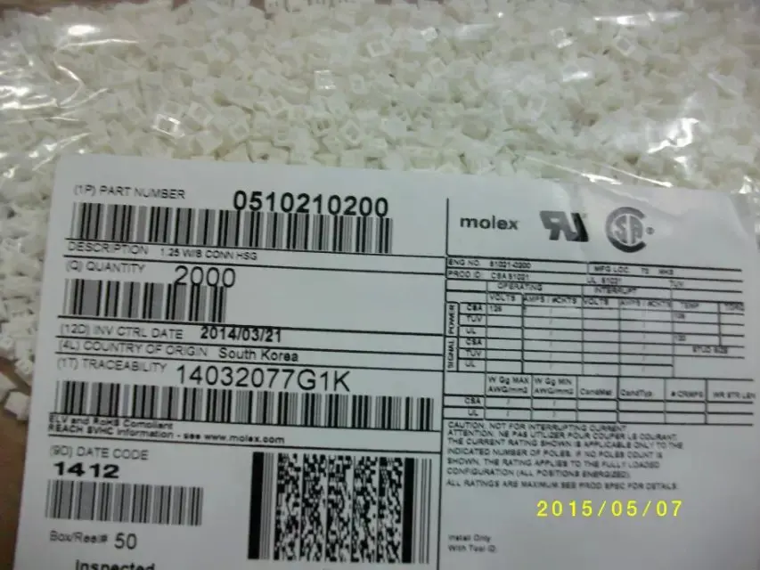 Корпус коннектора 0510210200 2POS 1 25 мм натуральный 51021-0200 MOLEX Соединители Клеммы