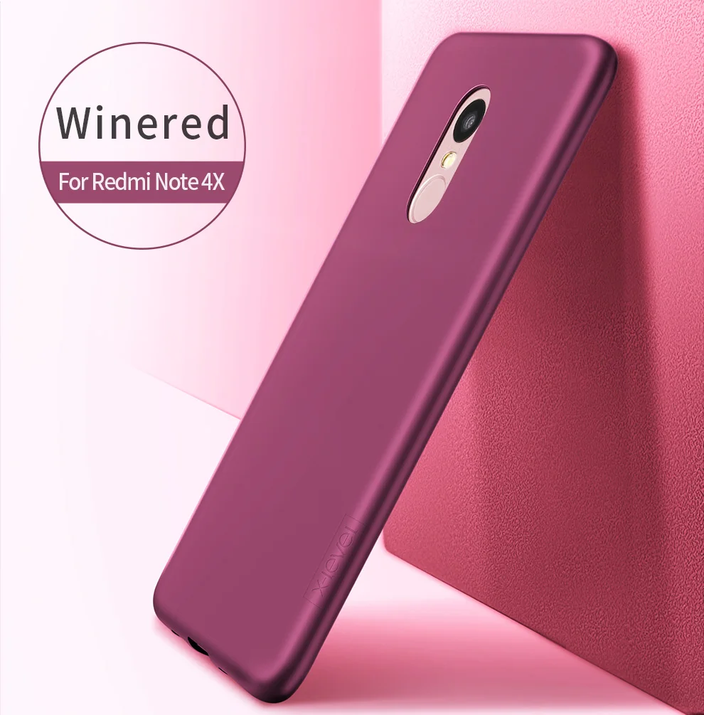 Для Redmi версия 4 Global version чехол X-Level мягкий матовый чехол из ТПУ для Xiaomi Redmi Note 4x Snapdragon 625 Силиконовая задняя крышка