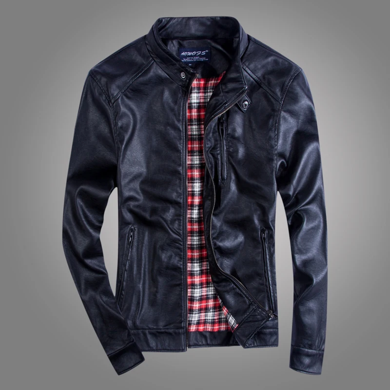 2015 Моды Кожаная Куртка Мужчины Jaqueta Couro Masculino Мужские Кожаные Куртки И Пальто Chaqueta