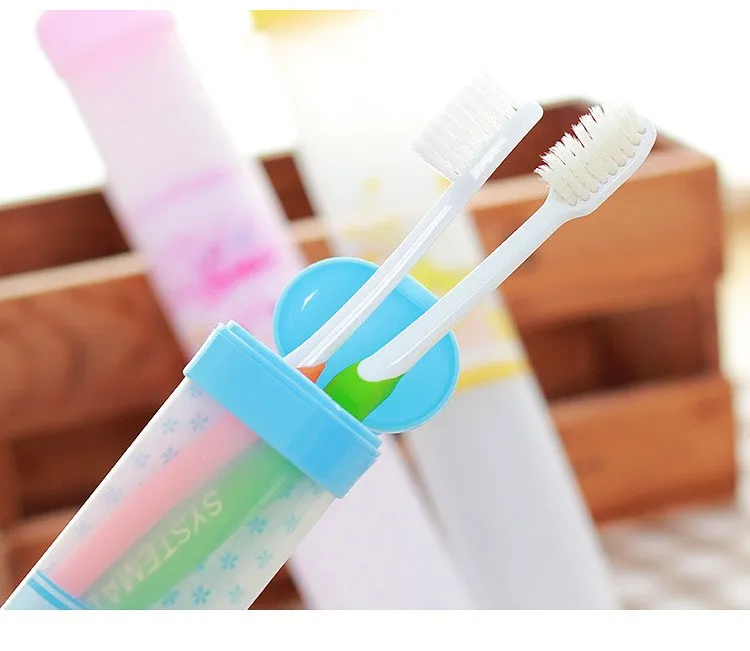 2 шт./лот зубная щетка с героями мультфильмов коробка защиты Зубная щётка трубки