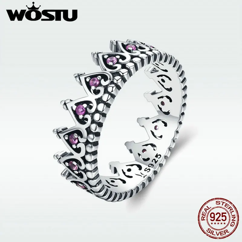 Женское кольцо в виде короны и сердца из серебра 100% пробы|cz rings|rings for womenring |