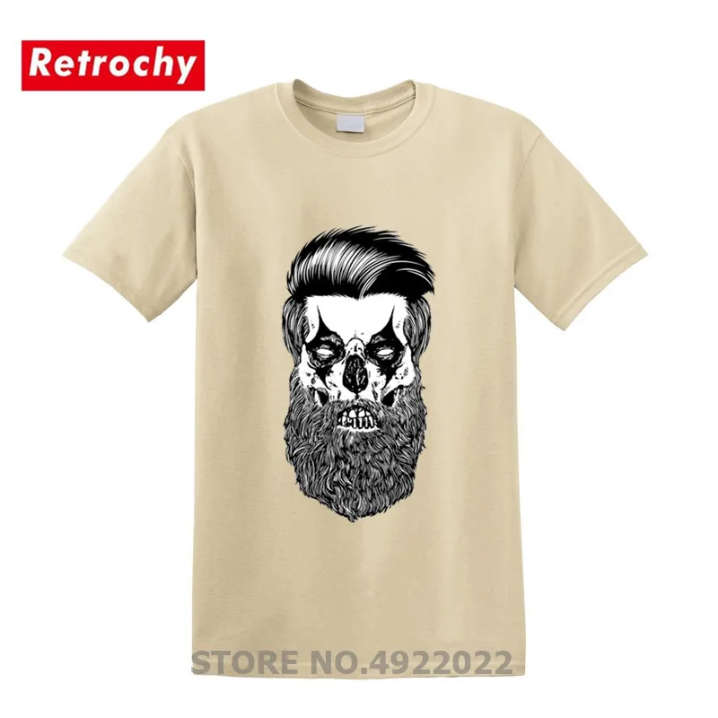 Футболка с изображением бороды клоуна черепа повседневные подарки на день