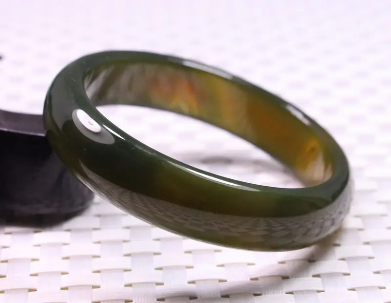 62 мм очень тонкий Редкий Натуральный темно-зеленый жадеитовый нефритовый