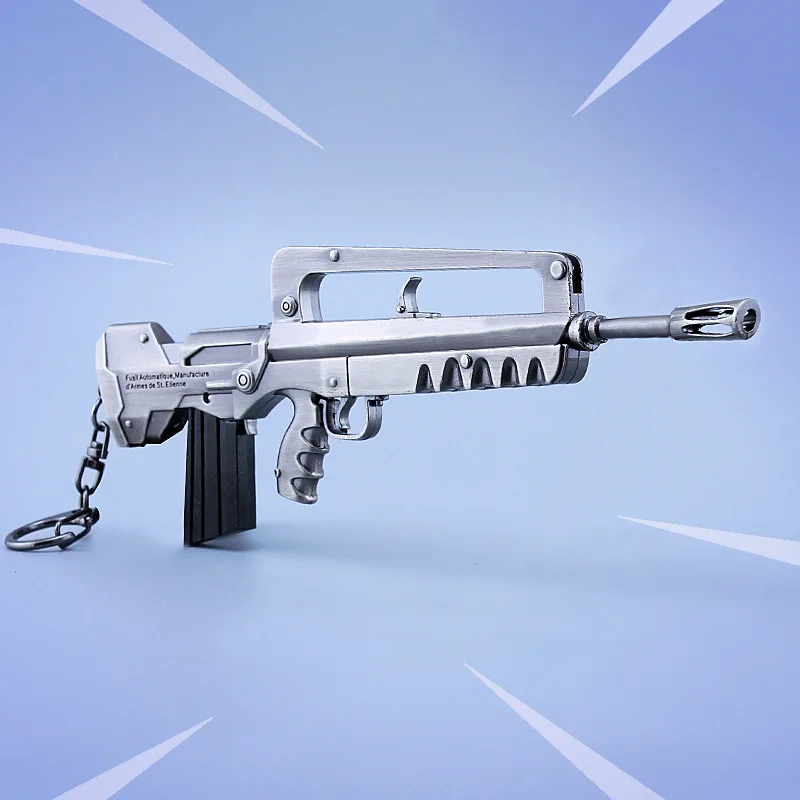 FAMAS Детские подарки битва королевская фигурка игра пистолет Модель сплав брелок в форме оружия - Цвет: FAMAS