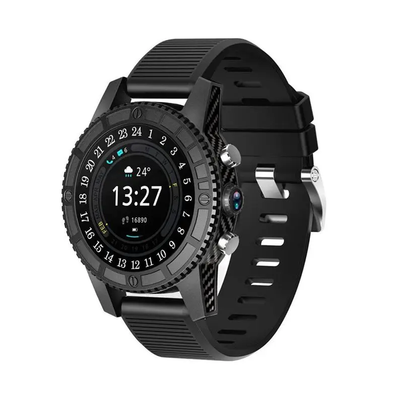 Black Смарт-часы Android 7,0 Smartwatch с поддержкой LTE 4G Телефонный звонок частота сердечных сокращений для samsung gear S3 часы - Цвет: Black