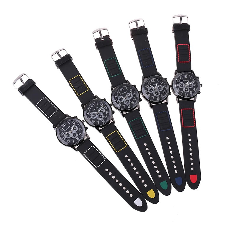 Reloj hombre мужские спортивные часы с силиконовым ремешком кварцевые армейские