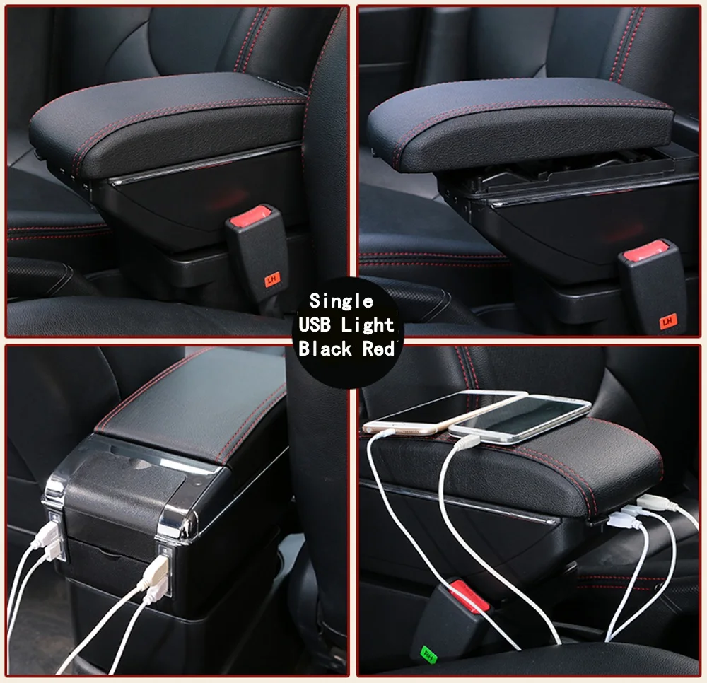 Для Skoda Rapid подлокотник коробка зарядка через usb увеличивает двойной слой центральный магазин содержание держатель стакана, пепельница аксессуары 2013