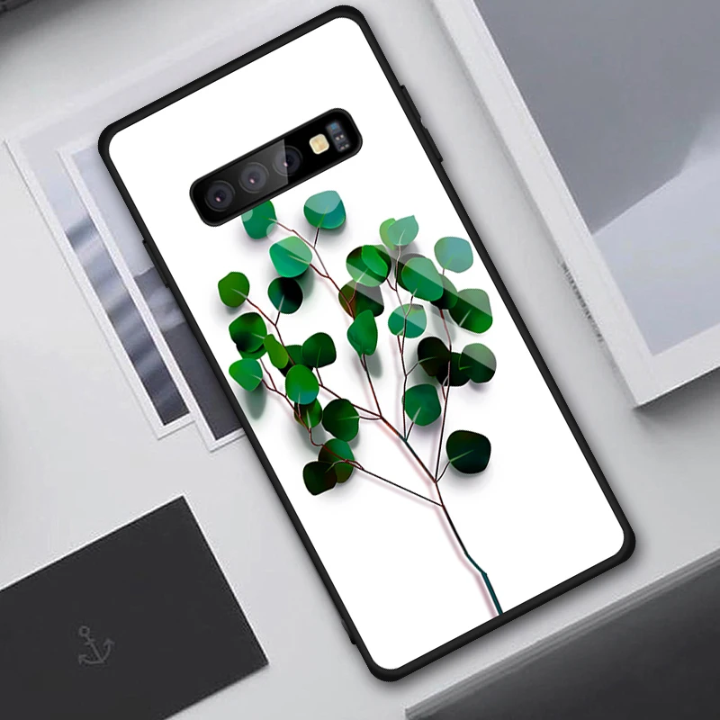05 Чехол из закаленного стекла для samsung Galaxy S10 S9 S8 Plus S10e A7 Note 9 8 противоударный чехол градиентный чехол с изображением звезд - Цвет: 05