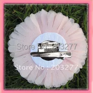Бесплатная доставка! 12 шт./лот 2 5 дюймов Новые шифоновые тканевые цветы с заколкой