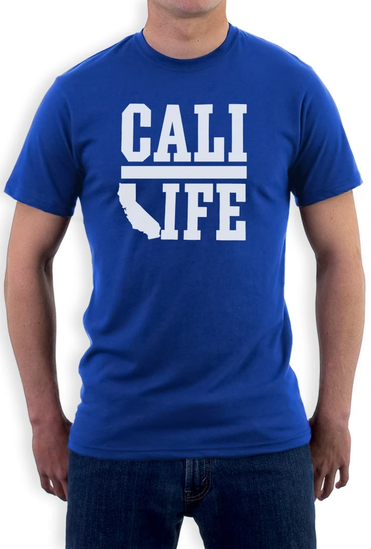 Футболки Короткие короткий рукав Калифорнийская Республика футболка Кали