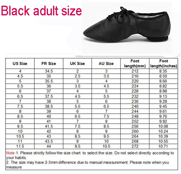 Black adult size Женская кожаная обувь для джазовых танцев; ботинки на шнуровке; обувь для занятий йогой; мягкая обувь; светильник; ботинки в стиле джаз; кроссовки в стиле хип-хоп - Цвет: Black adult size