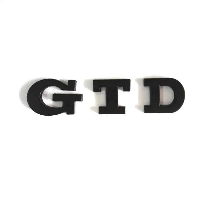 Matte Black ABS пластиковые GTD автомобильные наклейки эмблемы значки логотипы - Название цвета: Matte Black