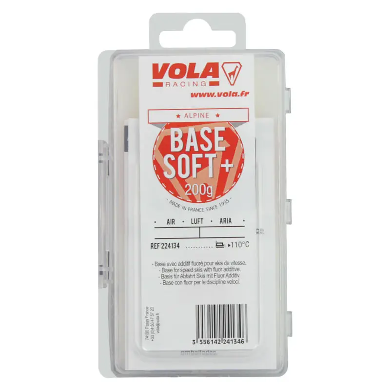 Базовый мягкий воск VOLA с fluor добавка для скоростного катания на лыжах 200 г|wax|waxing