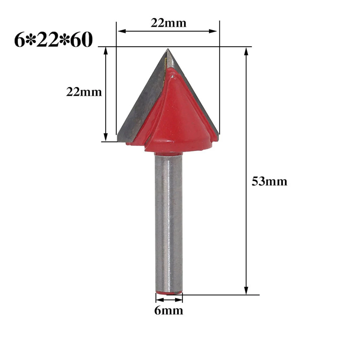 6mm 22mm 60mm 6 мм V бит ЧПУ твердосплавная Концевая фреза Вольфрамовая сталь деревообрабатывающий фреза 3D деревянная Фасонная фреза ДВП бит 60 90 120 150 градусов - Длина режущей кромки: 6mm 22mm 60mm