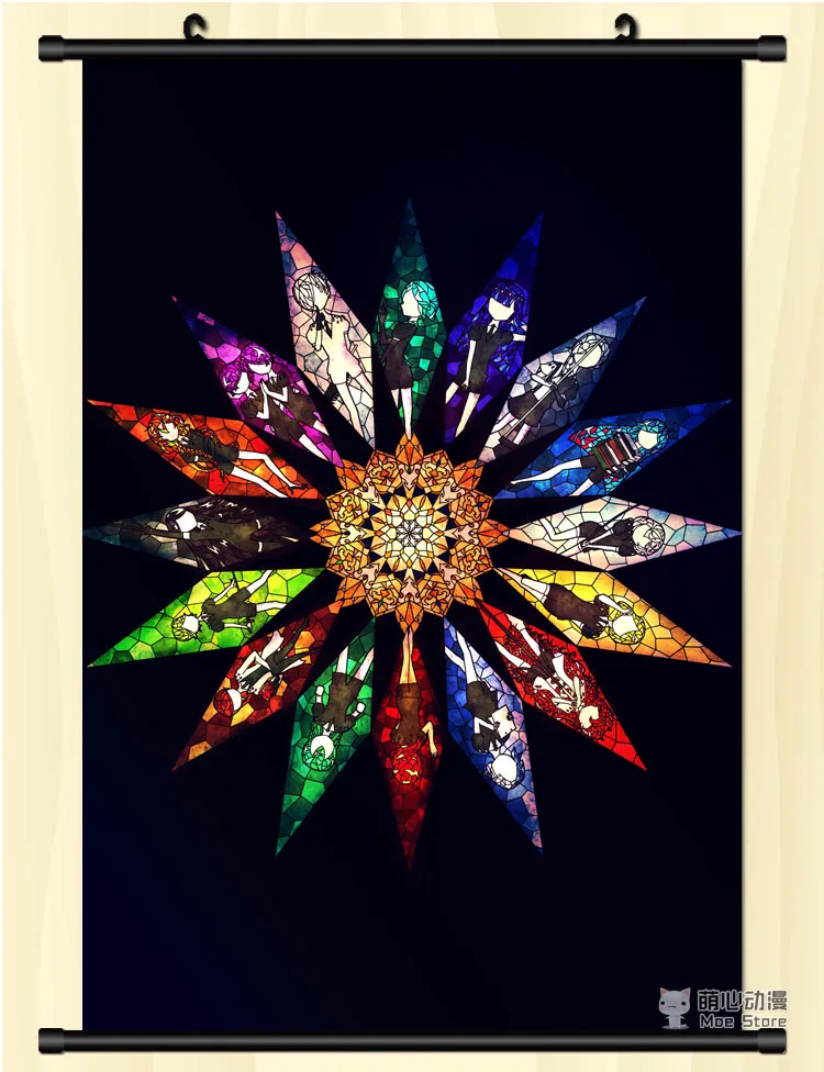 (40*60 см) блестящие пластиковые наклейки на стену аниме вокруг плакаты Настенная