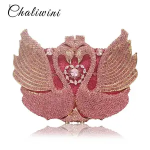 Сумка-кошелек женская вечерняя, в форме радужного лебедя