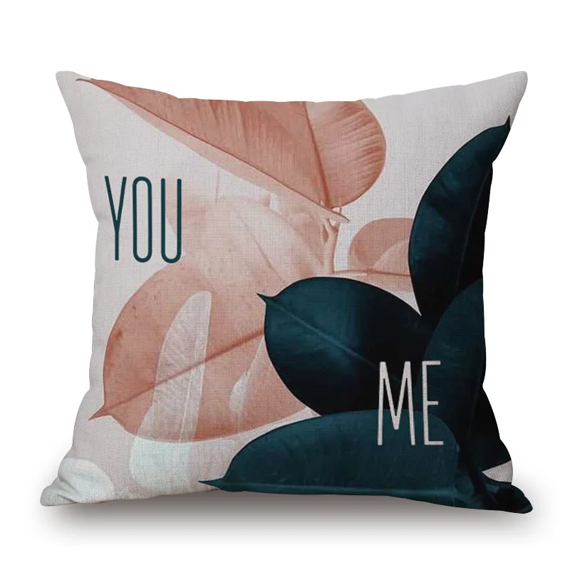 Северное растение capa de almofada кавычки наволочка с листьями и шезлонг для подушки