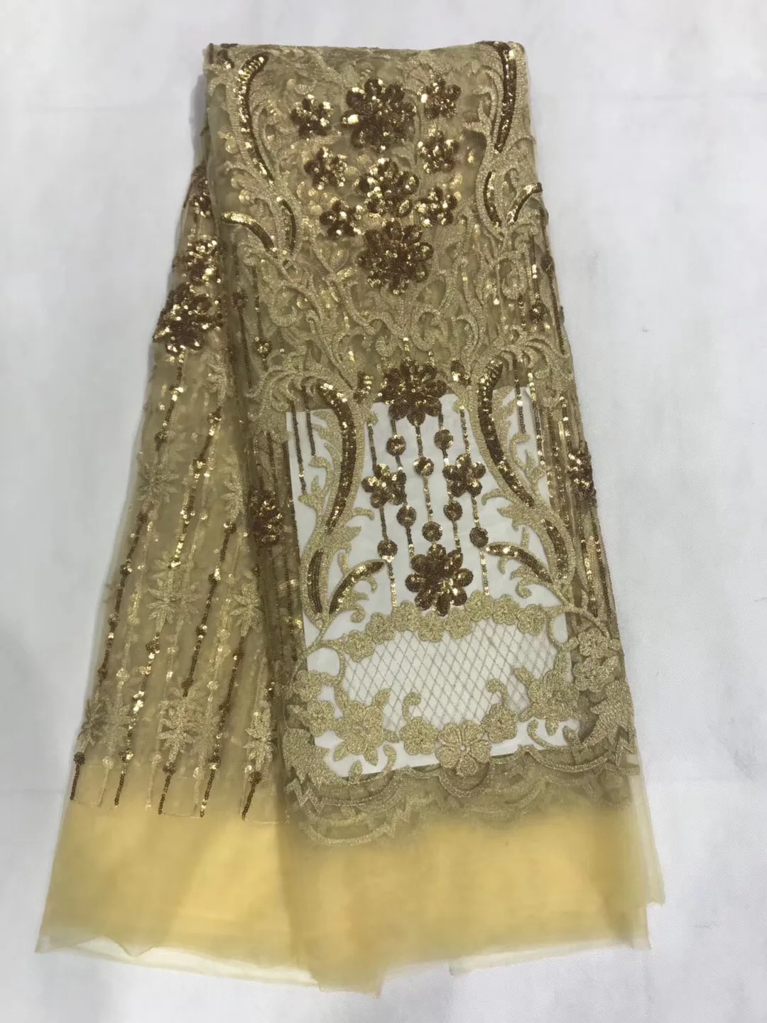 Блестящая африканская кружевная ткань с блестками 5 ярдов последняя нигерийская