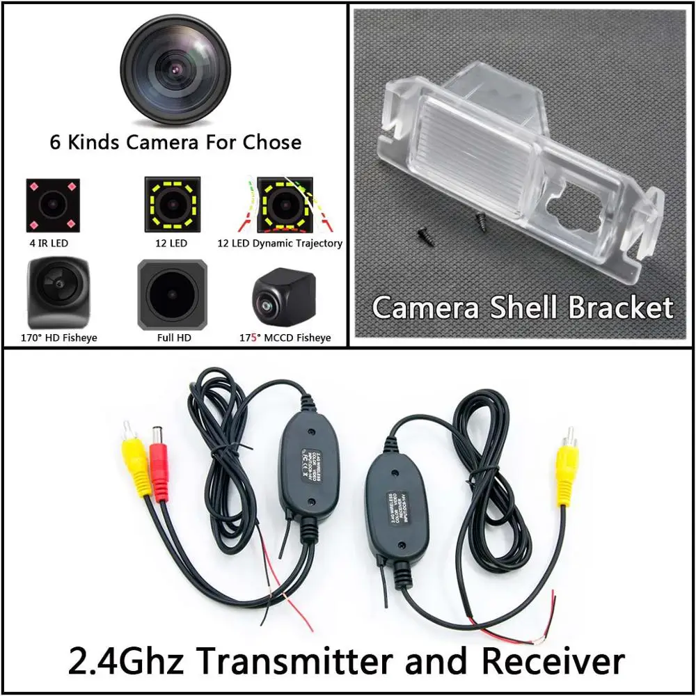 Camera with Wireless 175 градусов 1080 P рыбий глаз камера заднего вида для hyundai I10 I20 I30 rohans Solaris Genesis Coupe Elantra Verna Car - Название цвета: Camera with Wireless