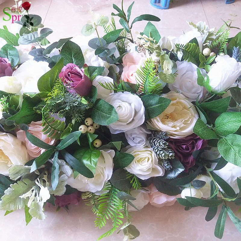 SPR Бесплатная доставка Искусственный цветок стол центральный Арка ряд для