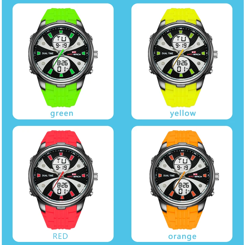 KAT-WACH Luxury Brand Mens Sport Watches Dive 50m Digital LED Military Watch Men Fashion Casual Electronics Wristwatches Relojes | Наручные