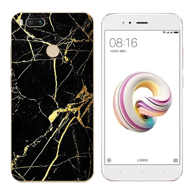 5 &quotдля Xiaomi Mi A1/Mi 5X чехлы для телефонов из мягкого ТПУ с принтом сосны Mi5X A1 черный