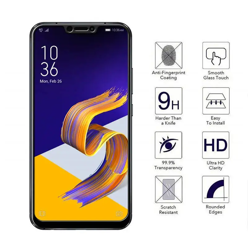 Темперированное стекло для защиты экрана Asus ZenFone 5Z ZS621KL 2018 ZS621 KL ZS 621.