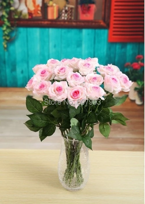 Moisturizing Wet real touch rose Latex artificial flower Home Decoration high simulation 44cm 7 colors 30PCS | Дом и сад