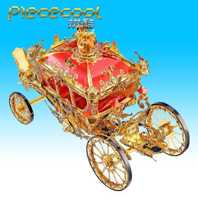 Piececool принцесса карета 3d головоломка металлическая головоломка Сборная модель P122-GR творческие подарки DIY коллекция игрушек