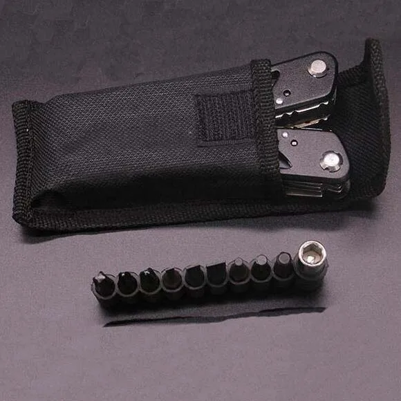 Многофункциональный инструмент плоскогубцы с набором отверток карманные для