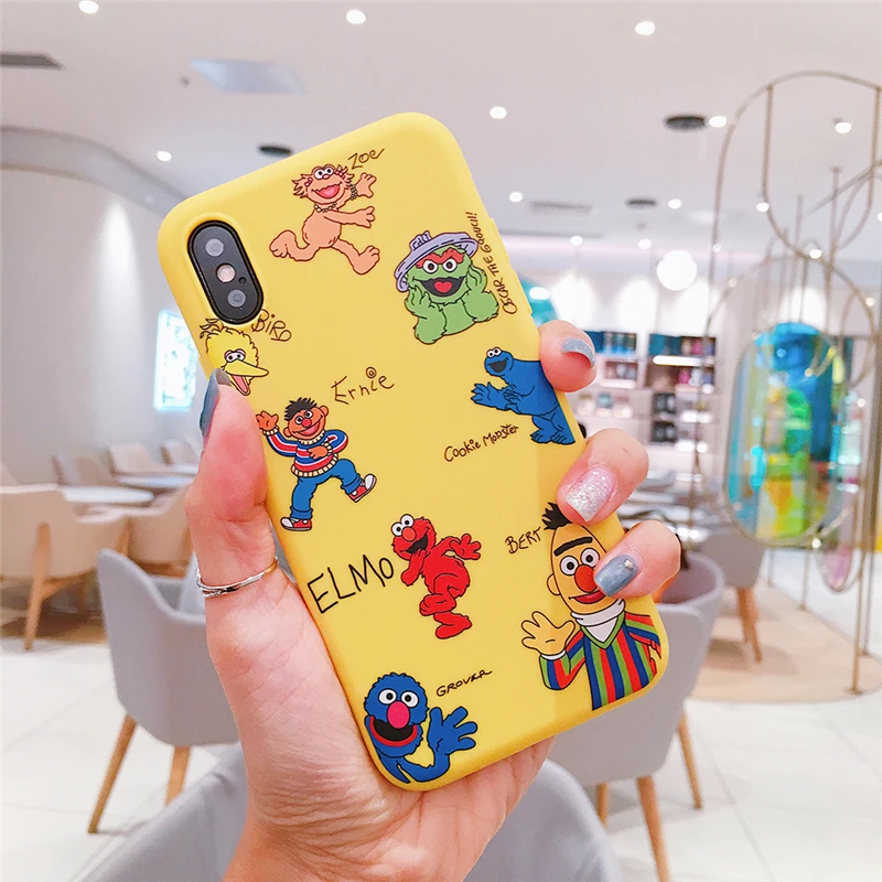 WTSZKL мультяшный автобус Улица Сезам шаблон телефон чехол для iPhone 6 S 7 8 Plus X XS MAX XR