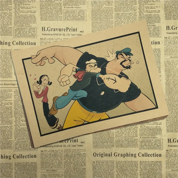 Попью моряк с Бетти бооп/классический фильм/крафт-бумага/плакат для бара/Ретро