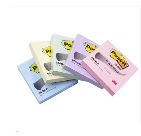 

3M post-it 100 pages per pad 654B-P colors extraction Sticky Post-it Note Paper Signature Sticky notes 4 pads/pack