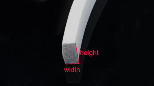 

5mm x 10mm white door window silicone foam sealing weather strip