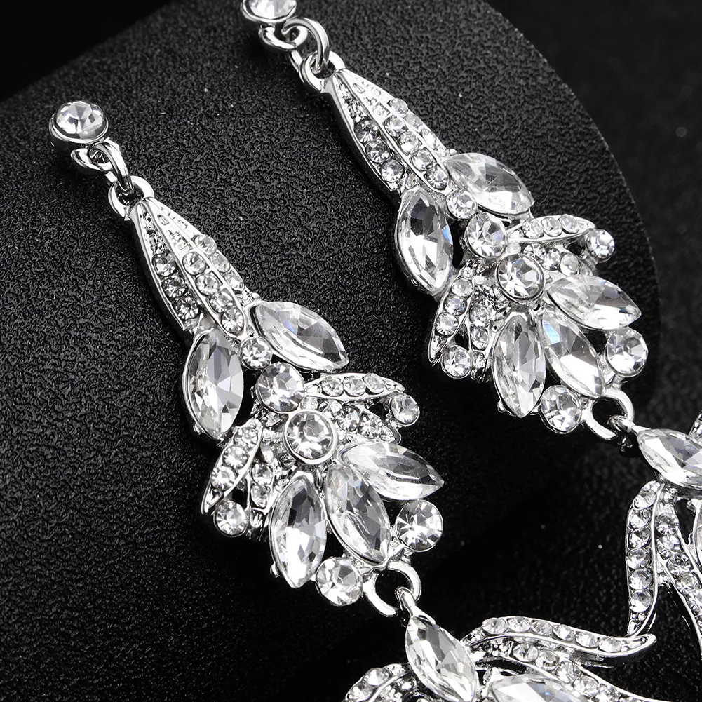 Swarovski украшения со стразами серьги простые Винтажные невесты Свадебные