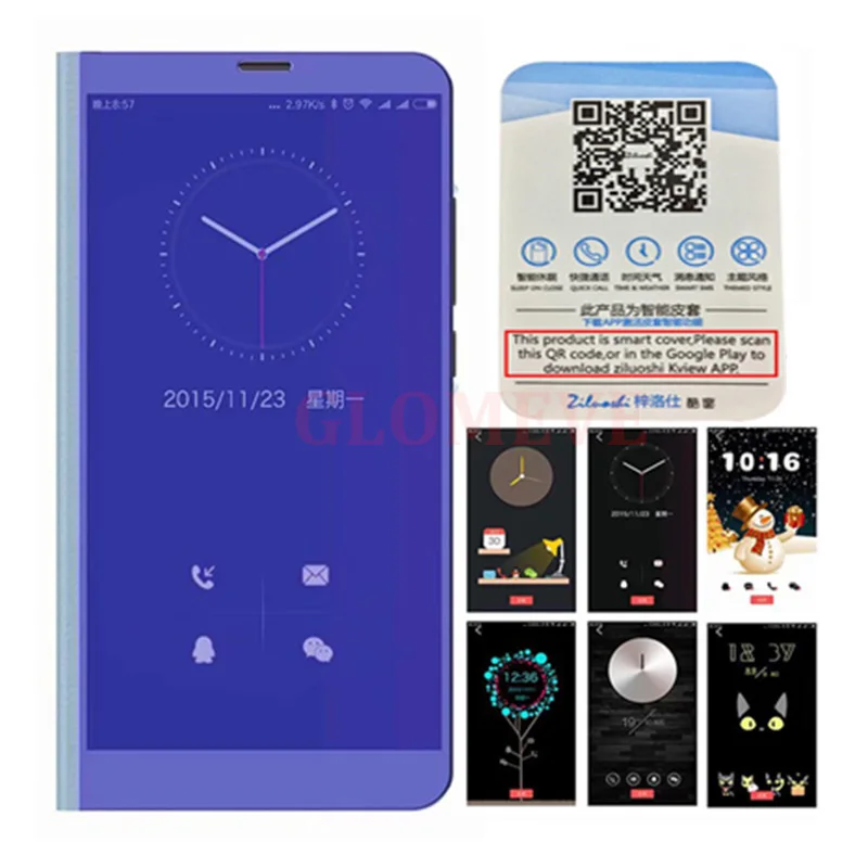 Умный зеркальный флип-чехол для Xiaomi Redmi Note 7 5 6 K20 Pro 4X 5A 6A Plus S2 кожаный чехол Mi 9T 9 8 SE A1