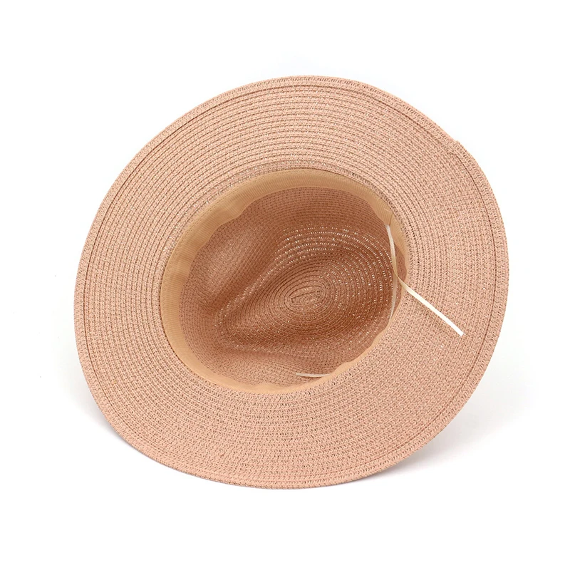 Женская летняя пляжная соломенная шляпа без каблука джазования с полями