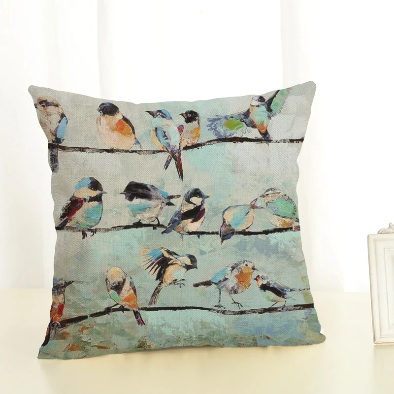 Современный простой Чехол на подушку с рисунком птицы теплый семейный | Дом и сад